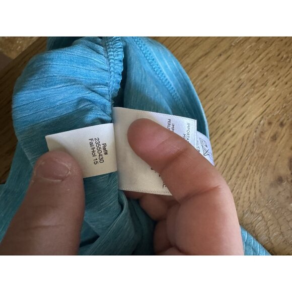 Eddie Bauer Women Long Sleeve V-Neck Stretch Ruched Shirt Sz Medium Lightweight - Picture 14 of 16